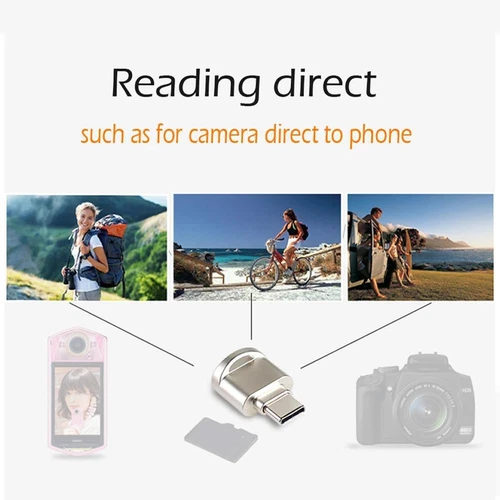 5x blu mini tipo C 3.1 lettore di schede di memoria micro SD TF adattatore OTG per Huawei US - Foto 14 di 15