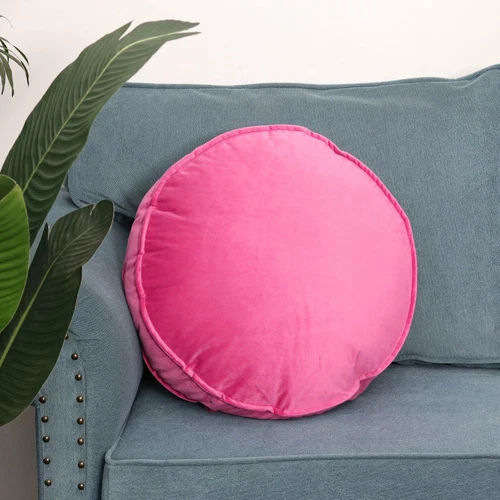 Soft Solid Velvet Pillow Case or Round Car Cushion Cover Sofa Living Room NEW - Bild 20 von 34