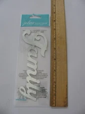 Jolee's Boutique Embellishments METAL FAMILY Word 1 Piece NIP