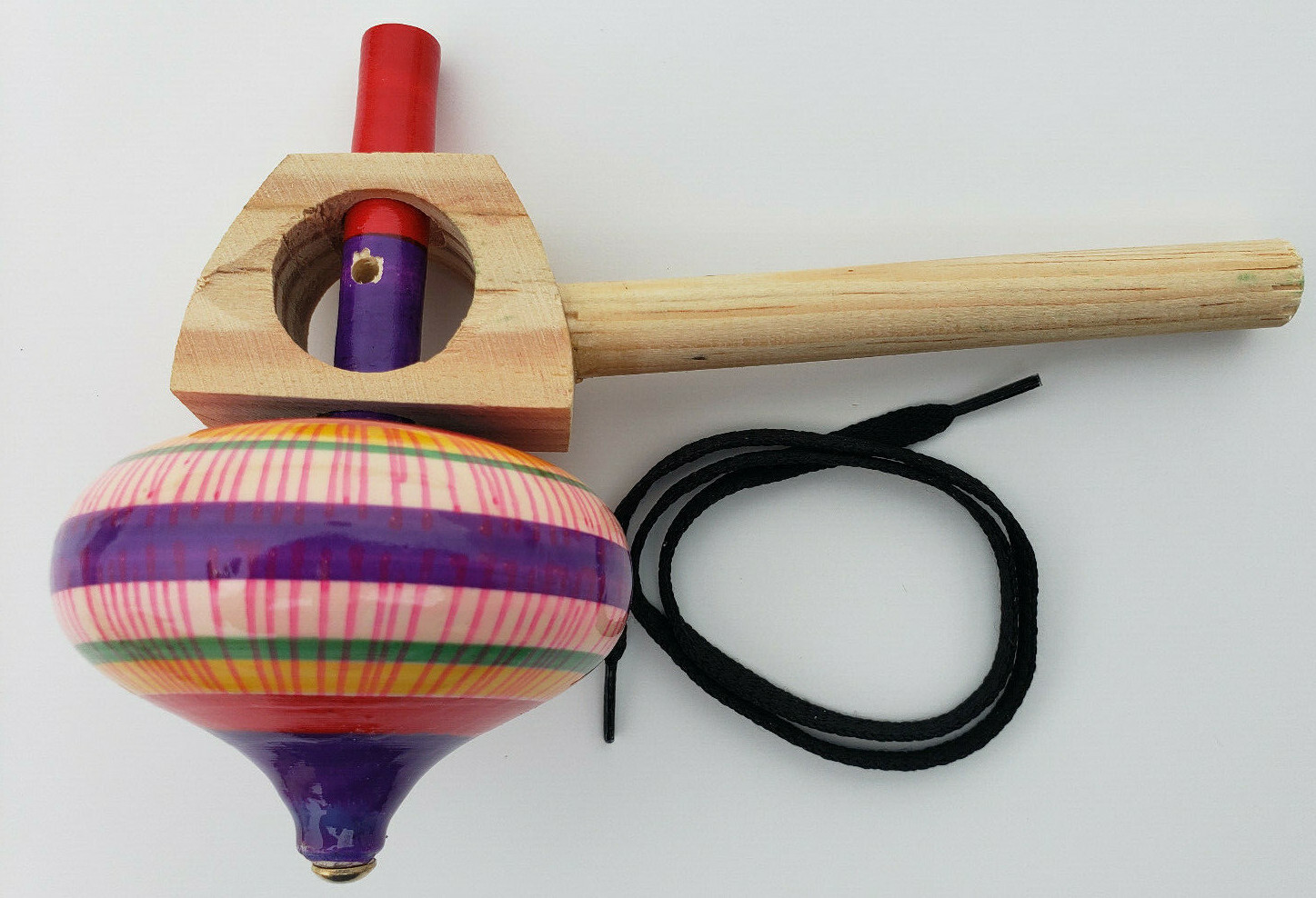 CHURUMBELA TROMPO PIRINOLA SPINNING TOP CLASSIC MEXICAN WOODEN TOY