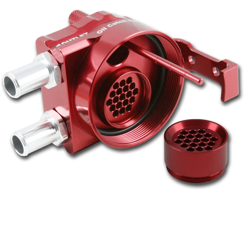ADD W1 RED Baffled Universal Aluminum Oil Catch Tank Can Reservoir Tank Ver.1  - Image 4 of 4
