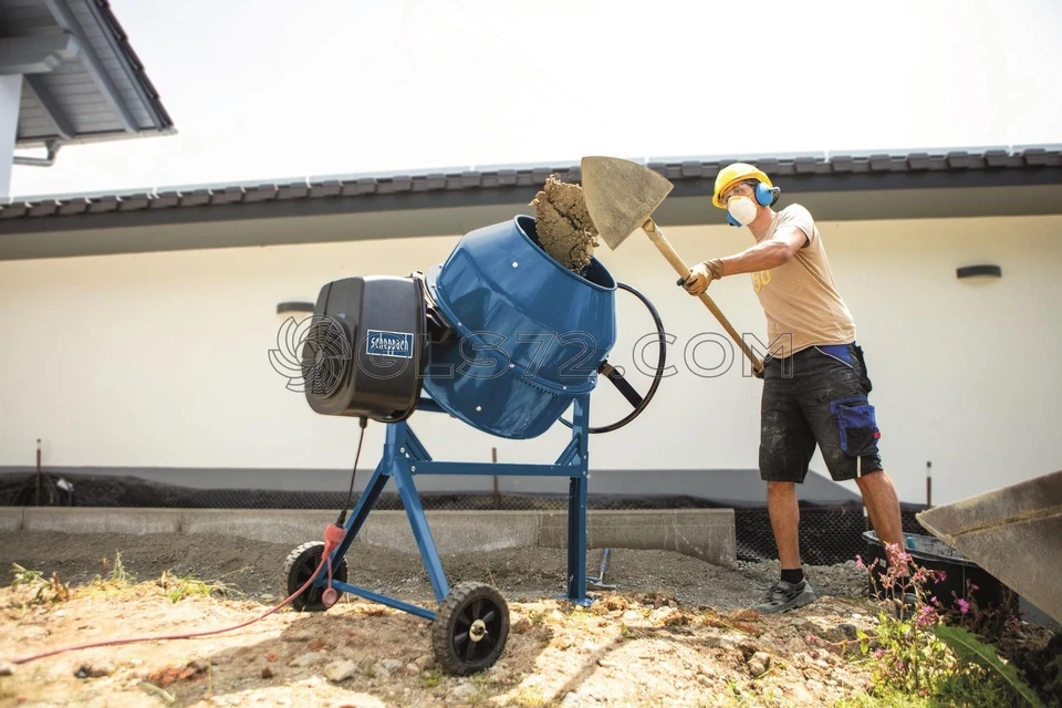 BETONIERA ELETTRICA 180L 800W SCHEPPACH MIX180 IMPASTATRICE MISCELATORE CEMENTO - Immagine 2 di 4