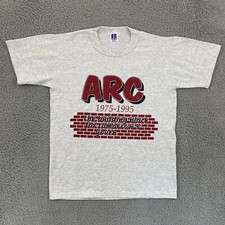 Vintage Russell Athletic T-Shirt Youth Large Gray Short Sleeve 90s Single Stitch