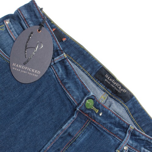 Handpicked NWT Denim Jeans Size 38 US In Blue Cotton Blend