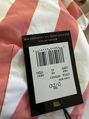 NWT Sunn Lab D/DD Swim Striped Bikini Tank Top Dark Peach NWT Sunn Lab D/DD Swim Striped Bikini Tank Top Dark Peach