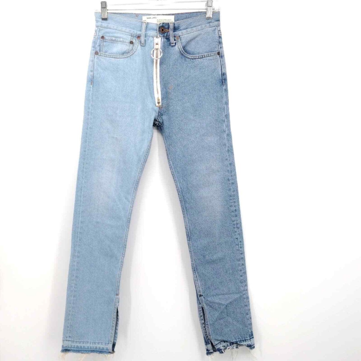 OFF-WHITE Two Tone Mod Split Baggy Pocket Jeans Blue