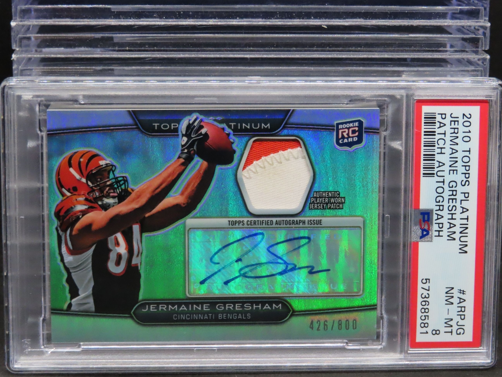Jermaine Gresham Topps Platinum #73 Autograph