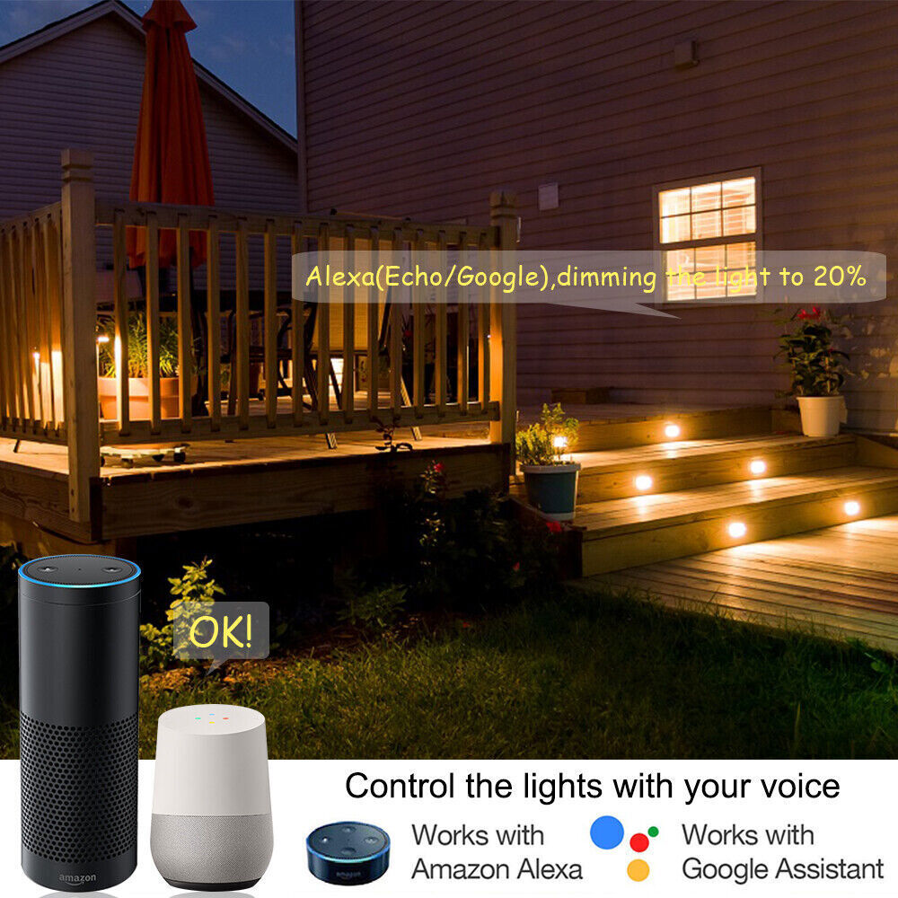 19/30/31/45/61mm WIFI / Bluetooth 12V LED Stair Step Plinth Decking