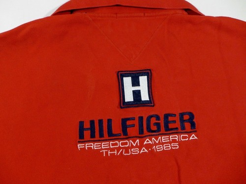 Tommy Hilfiger Sport Polo Shirt Boys Size XL Back Logo Fitted 100% Cotton Red - Picture 3 of 6
