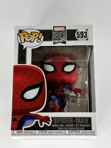 Funko POP! Marvel Spider-Man #593 80 años - Primera aparición [metálico]