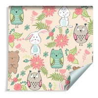 10M Tapete Selbstklebend Kinderzimmer Bunte Tiere Blumen Xxl 545