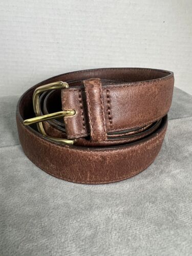 Lejon Vintage Worn Brown Glove Leather Belt Size 4