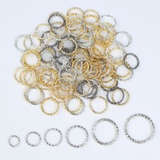 50/100pcs 8-20mm Round Twisted Open Jump Rings Connectors for DIY Jewelry Making