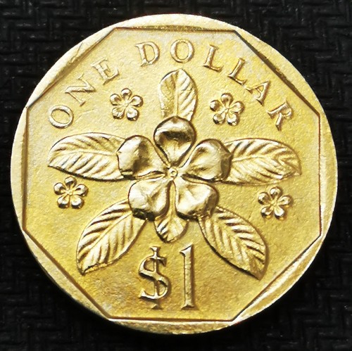 ** Singapore pair 1988 1 Dollar $1 total 2 coins - XF - Picture 6 of 6