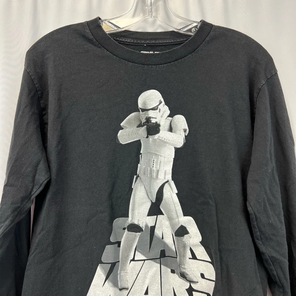 Star Wars Boys Graphic T Shirt Storm Trooper Black Long Sleeve Crew Neck Tee XL - Image 4 of 4