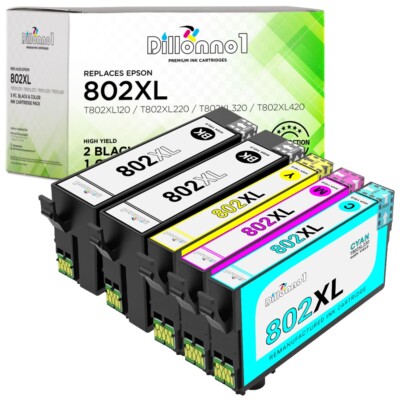 T802XL Ink Cartridges for Epson Ink fits WorkForce Pro WF-4720 WF-4730 Lot