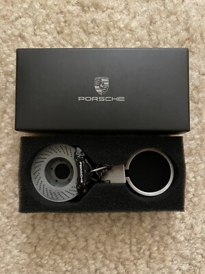 PORSCHE Keychain Black Brake Caliper 911 GT3 GT2 GT4 Spyder Key Ring Fob