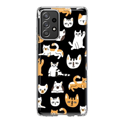 Mundaze Case for Samsung Galaxy A53 Cover Cute Happy Cat Friends