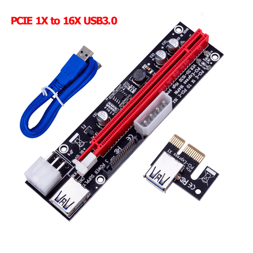 PCI-E 1x to 16x Powered USB3.0 GPU Riser Extender Adapter Card Board Cable - Picture 5 of 12