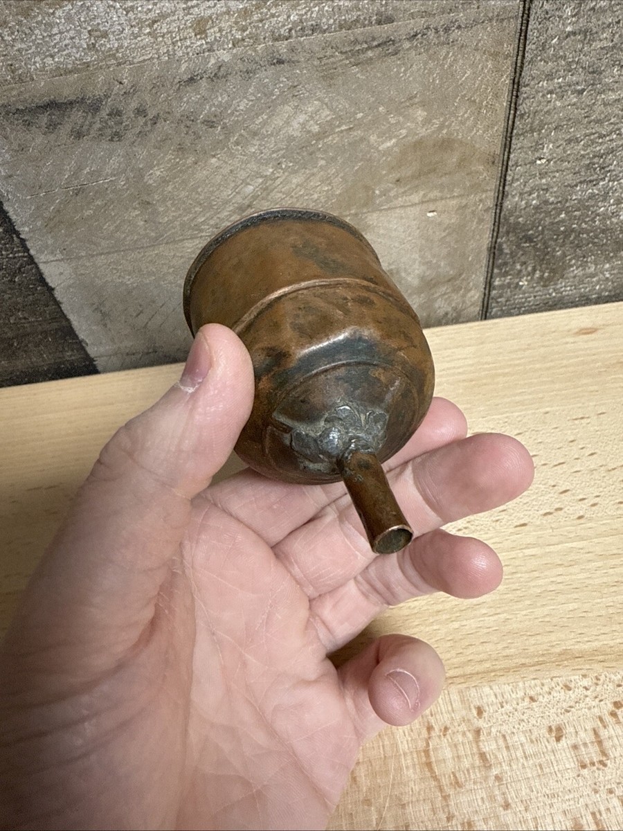 VINTAGE COLEMAN COPPER FILTER FUNNEL W / FILTER NO. 0