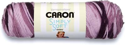 Caron Einfach Weich Ombre Acryl Aran Strickwolle Garn 141g - 8315 Traube Lila