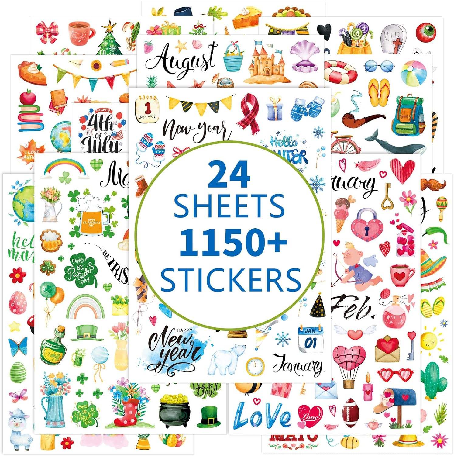 Planner Stickers 1150+ New Monthly Daily Planners Vintage Holiday Seasonal Happy-image