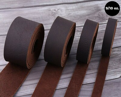 WD-47 Brown Tooling Leather Straps 1/2'' to 4'' Wide,50'' Inches Long 9/10 oz...