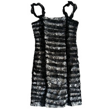 NEW Calvin Klein Party Cocktail Dress Full Lace Short Lined Sleeveless Black 10