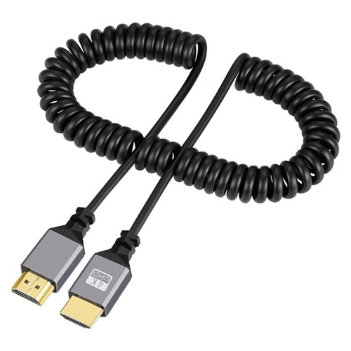4K Coiled Cable Extension Flexible Spiral Cable Male to Male - Picture 5 of 19