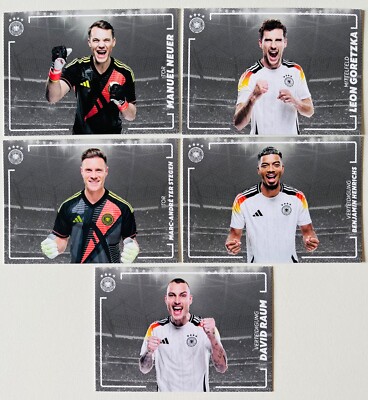 5 x PANINI DFB Team-Set Soccer Cards 2024 Victorious VIC-03,05,08,09,10 EM 2024