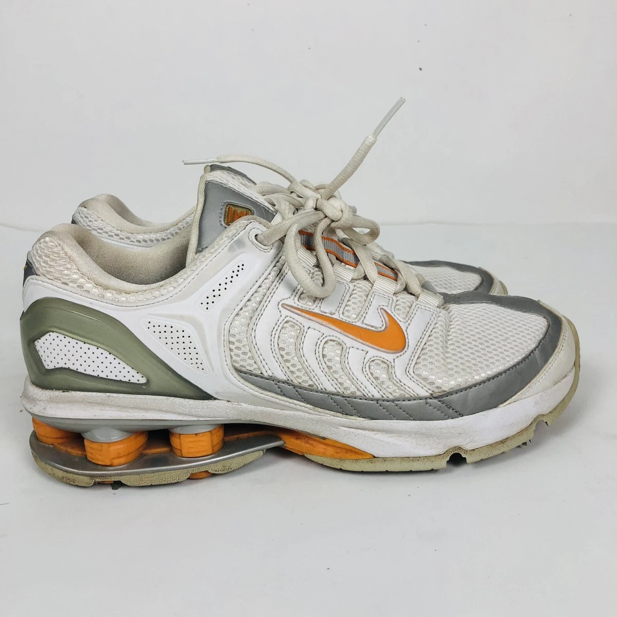 Nike Shox II 2 Womens Golf Shoe White Orange Silver 314900 181
