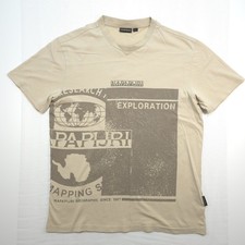 Napapijri T Shirt Mens Size M Brown Short Sle...