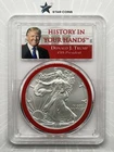 2017 Silver Eagle PCGS MS70 FDOI Trump 45th President Label