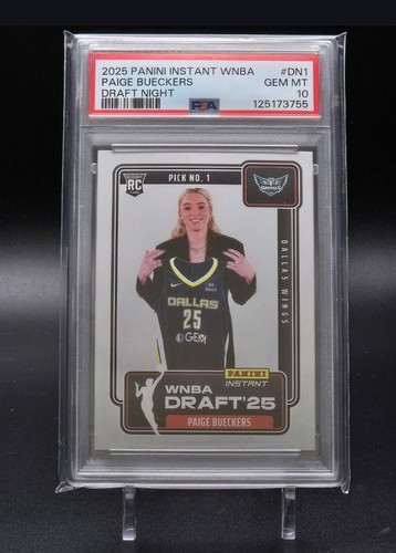 2025 PANINI INSTANT WNBA DRAFT NIGHT #DN1 PAIGE BUECKERS ROOKIE RC PSA 10