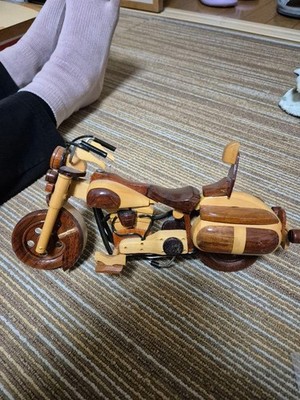 wooden classic bike model about 20cm #dd77ba