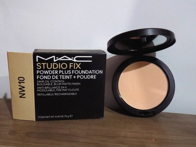 MAC STUDIO FIX POWDER PLUS FOUNDATION 24HR OIL CONTROL~NW 10~ IMPERFECT*SEE PIC