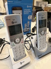 AT T DL72250 Dual Handset Cordless Phone Bluetooth Cell Connect Tested