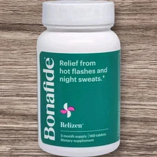 RELIZEN BONAFIDE Relief From Hot Flashes & Night Sweats 180 Caps