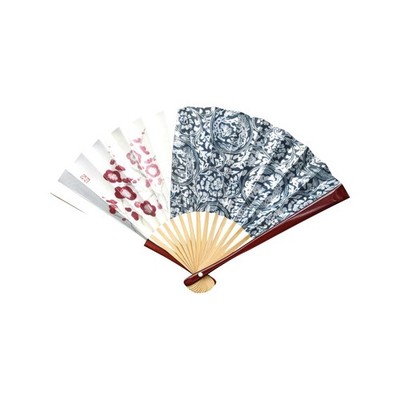 2024 Dragon Zodiac Folding Fan 5-sun Lacquer, Red Plum & Dragon