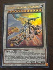 Yugioh 1x Cosmic Quasar Dragon DUNE-EN037 Duelist Nexus Ultra Rare 1st Ed NM