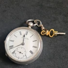 Antique Solid Silver Gents Waltham Mass Pocket Watch 1897 working ref4451