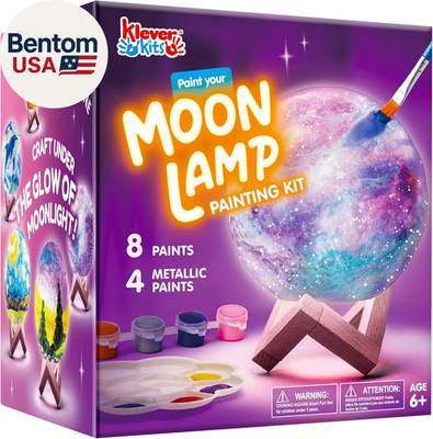 DIY 3D Moon Night Light, Paint Your Own Moon Lamp Kit Galaxy Lamp Arts and Craft