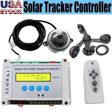 Solar Panel Auto Tracking LCD Single Axis Solar Tracker Controller W/ Anemometer