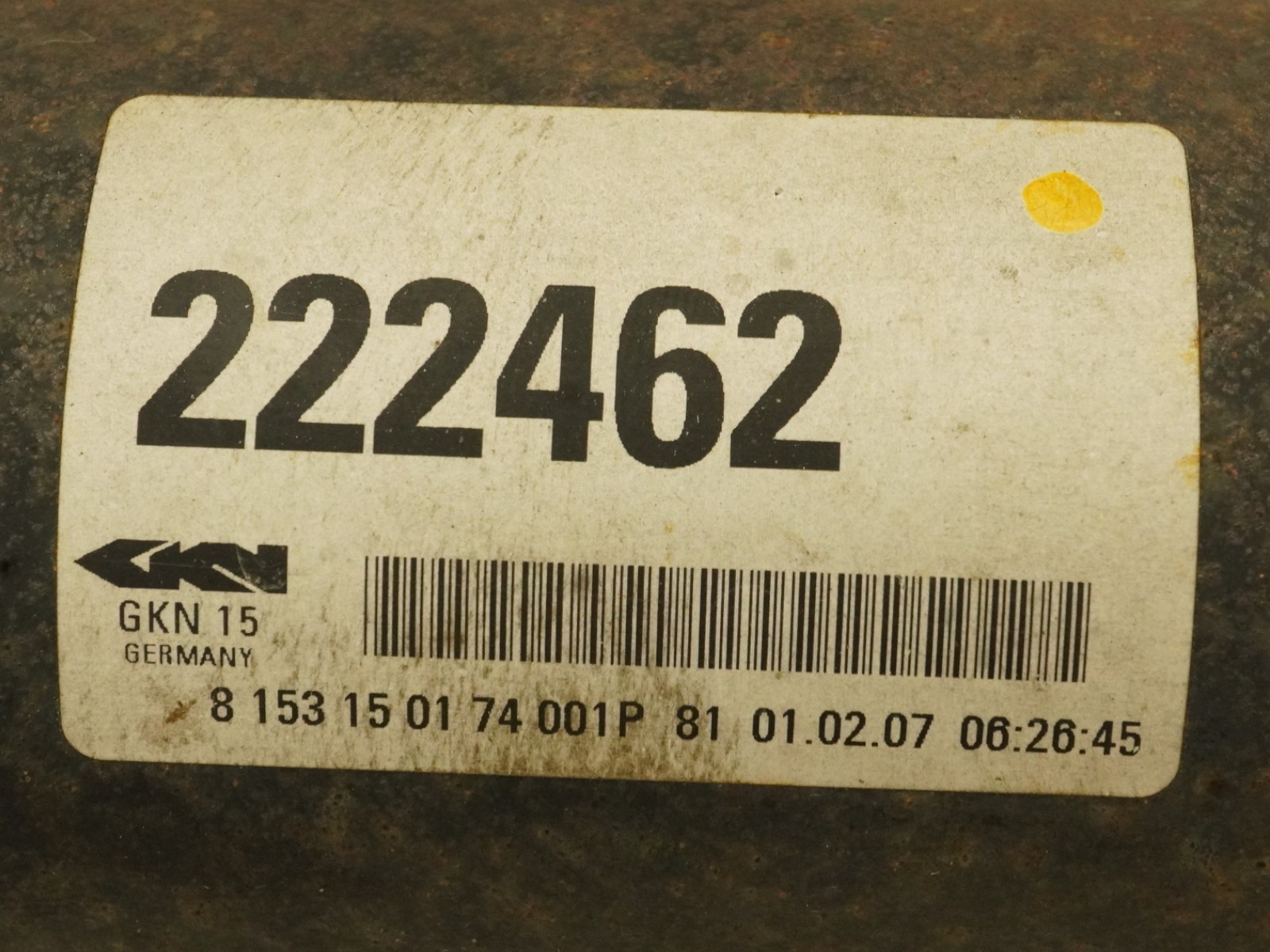 2004-2013 MASERATI QUATTROPORTE M139 DRIVE SHAFT PROPELLER CARDAN REAR 222462
