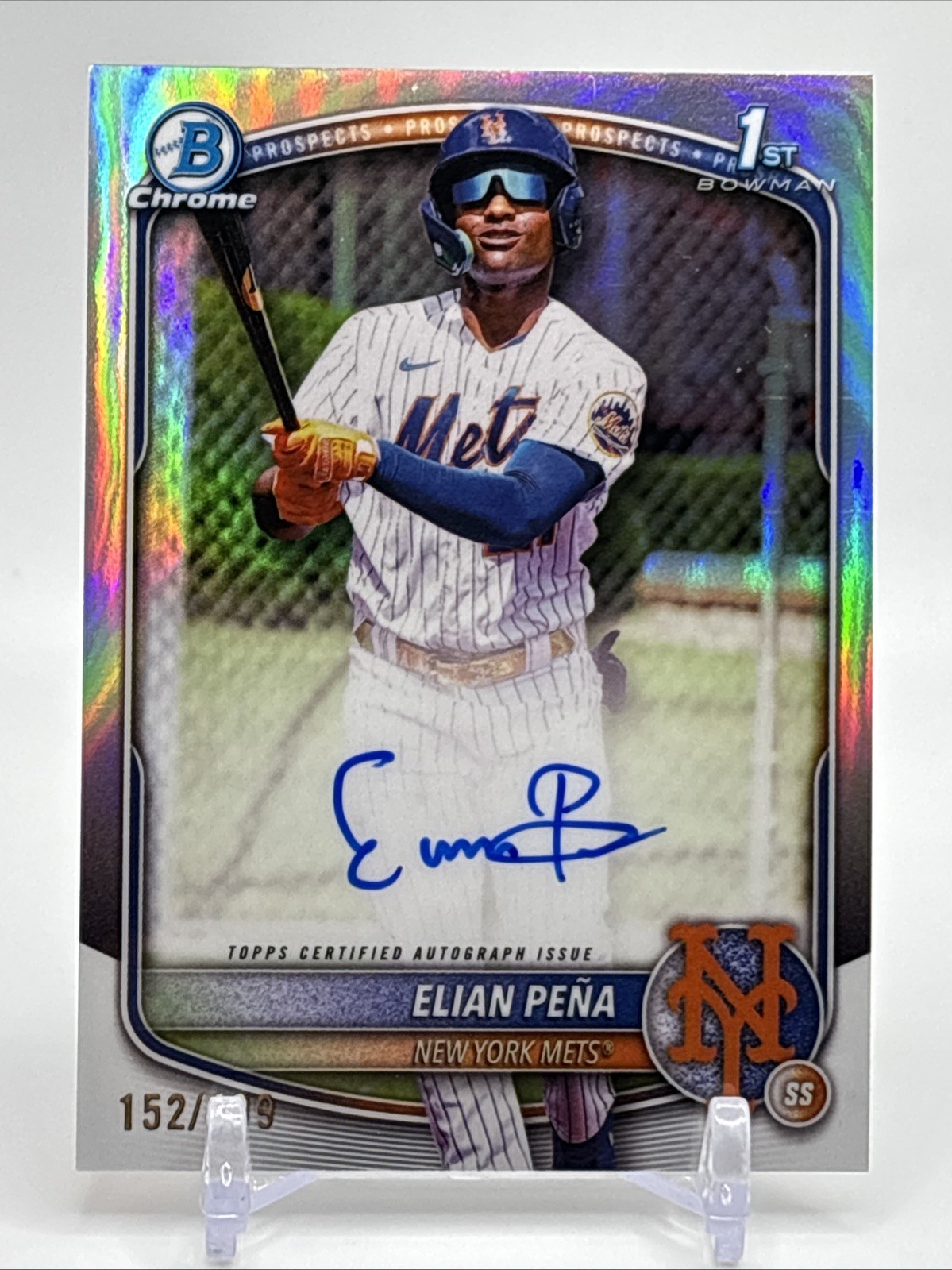 2025 Bowman Chrome Prospects Autograph 1st #CPA-EP Elian Pena Refractor /499 SP