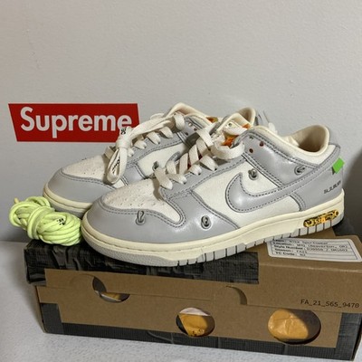SIZE 5 OFF-WHITE x NIKE DUNK Low 'LOT 43 of 50' DM1602 128