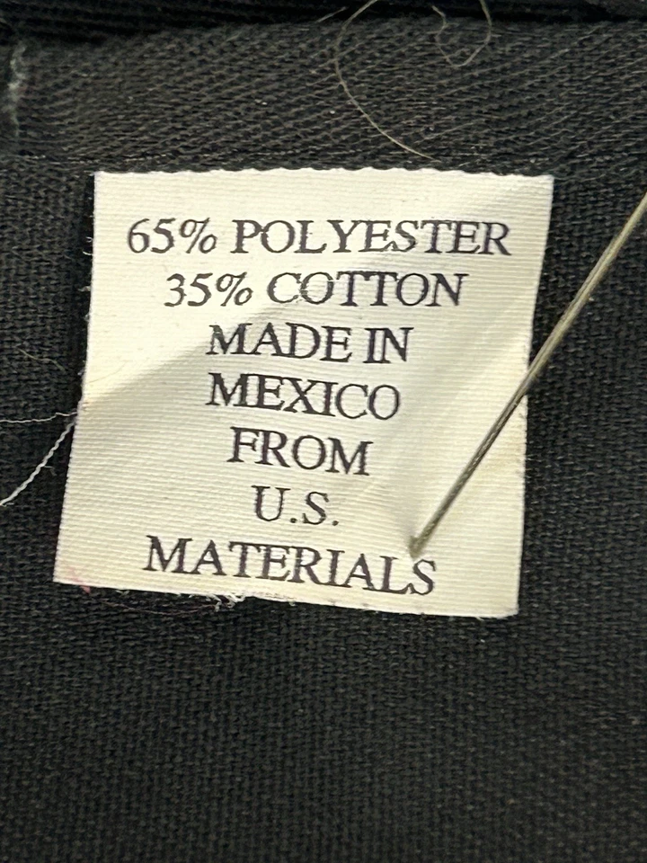 Apron Black Unisex Medium Length Around Neck Embroidered Flower. 2Y - Image 3 of 3