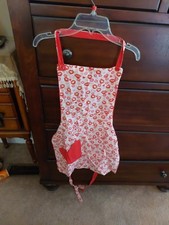 Womens Apron Valentine Day Reverseable Handmade
