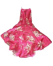Sherri Hill Pink Floral High Low Strapless Prom Dress Size 0