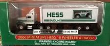 2006 Hess Collectible Mini Miniature Toy Truck 18 Wheeler & Racer